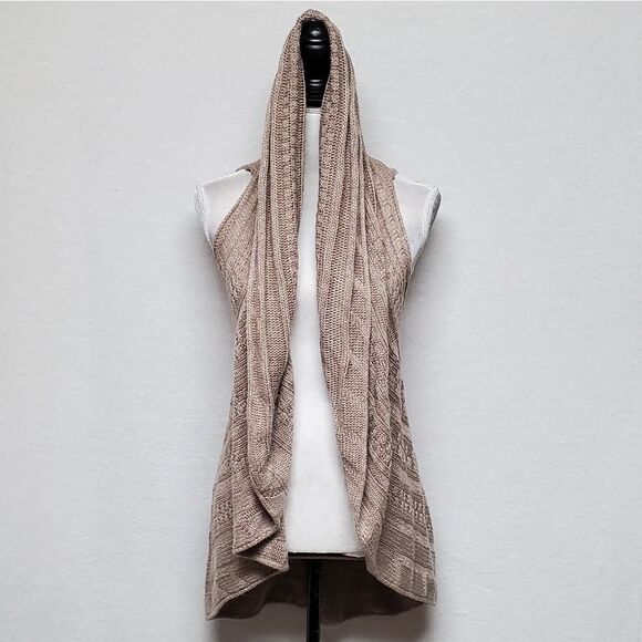 STITCH Fix Market & Spruce Boho Multi-Knit Sleeveless Round Open Front Cardigan - Picture 2 of 16